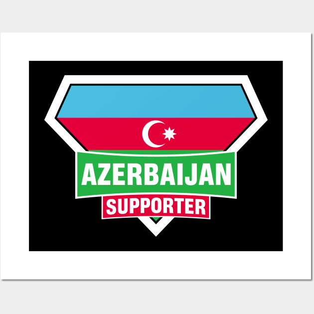 Azerbaijan Super Flag Supporter Wall Art by ASUPERSTORE